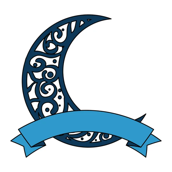 Ramadánu Kareem měsíční dekorativní — Stockový vektor