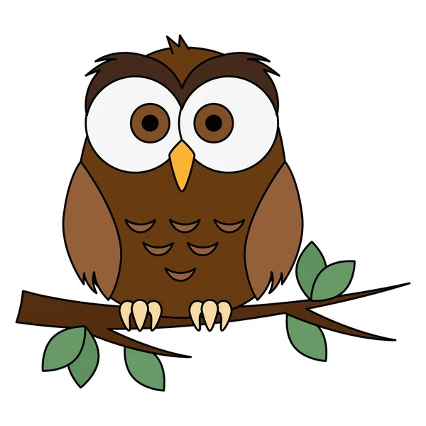 Personnage de hibou mignon et adorable — Image vectorielle