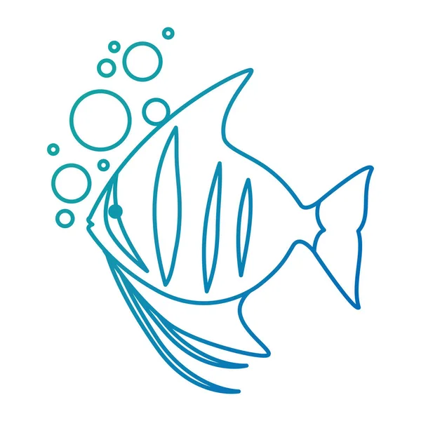 Hava kabarcıkları ile sevimli süs balığı — Stok Vektör