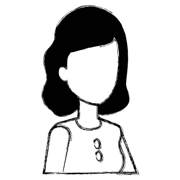Geschäftsfrau Avatar Charakter-Symbol — Stockvektor