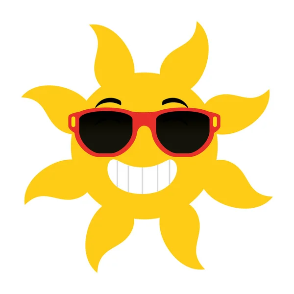 サングラス付き夏の太陽 — ストックベクタ