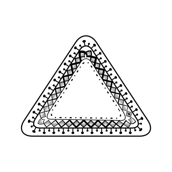 Монохромная и треугольная мандала — стоковый вектор