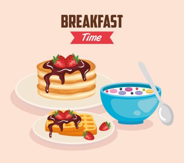 gözleme ve waffle beslenme ile lezzetli tahıl