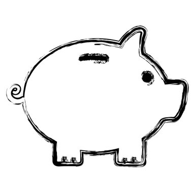 domuz tasarruf izole simgesi