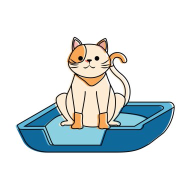 yatak karakteri sevimli kedi maskotu