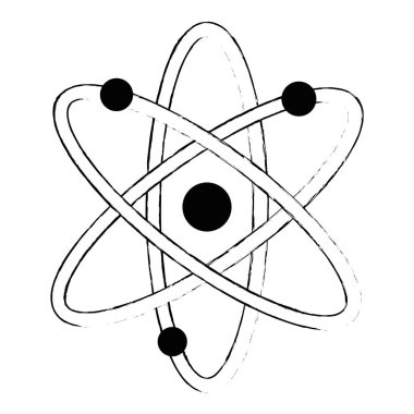 Atom molekül izole simgesi