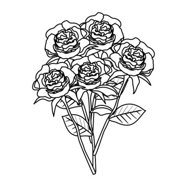 güzel güller ve dekorasyon yapraklar