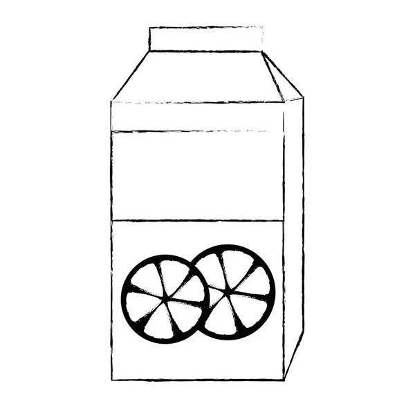 Embalagem de caixa de suco de laranja — Vetor de Stock