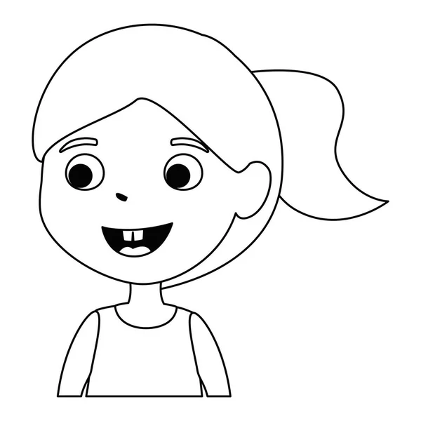 Niña hija carácter — Vector de stock