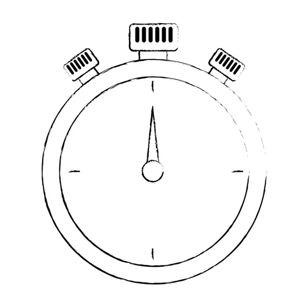 Cronómetro reloj tiempo aislado icono — Vector de stock