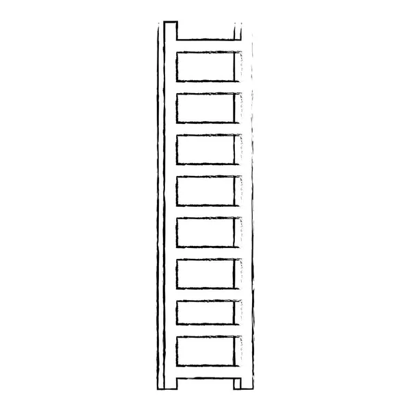 Escalier portable icône isolée — Image vectorielle