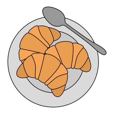 yemek fırınında lezzetli ekmek kruvasan