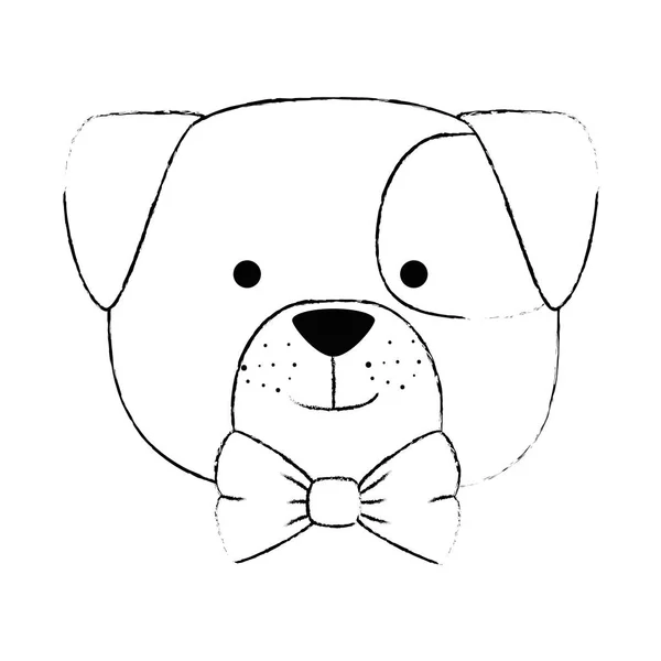 Söt hund huvudkaraktär ikon — Stock vektor