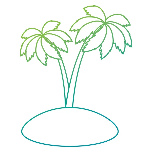 Arbre palmiers icône isolée — Image vectorielle