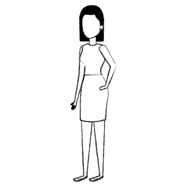 Значок персонажа бізнес-леді аватар — стоковий вектор