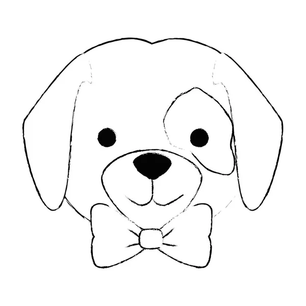 Lindo perro crianza cabeza carácter — Vector de stock