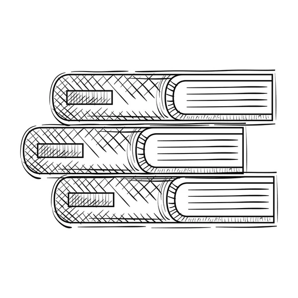 Bücher Schule Haufen Ikone — Stockvektor