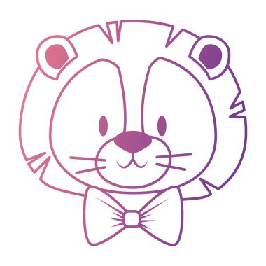 sevimli ve sevimli aslan karakteri