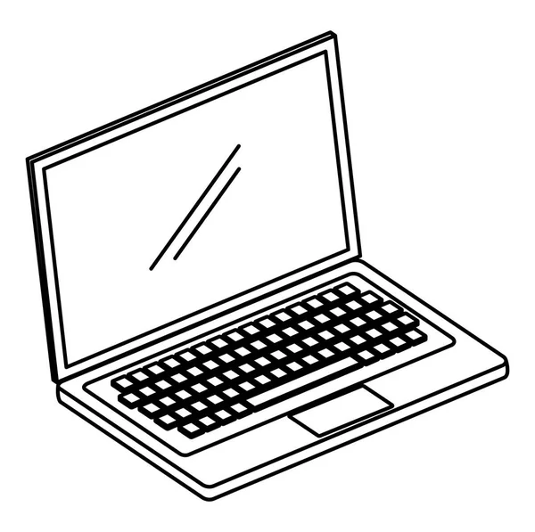Computador laptop ícone isométrico — Vetor de Stock