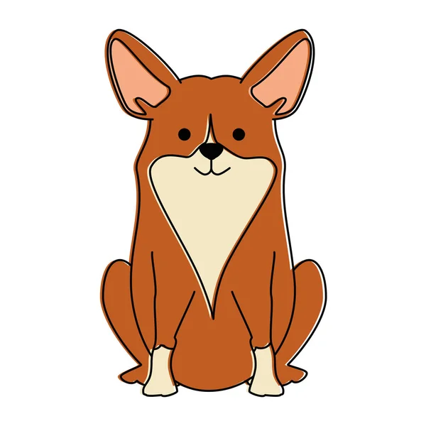 Personnage de race de chien mignon — Image vectorielle