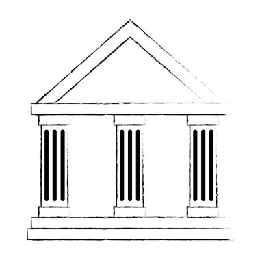 Banka binası simgesi izole edildi
