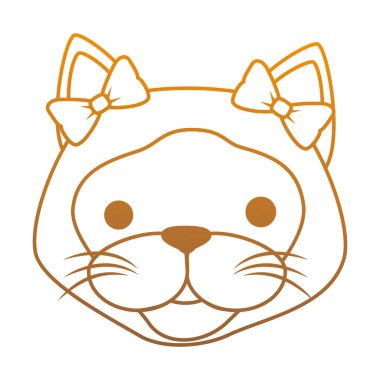 sevimli kedi maskot baş karakter