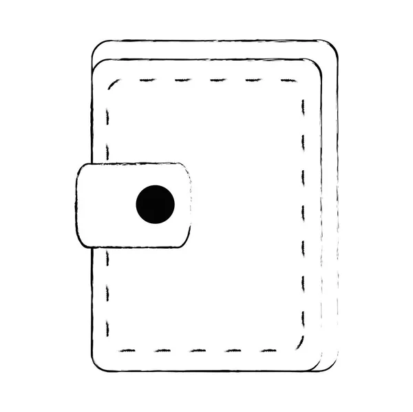 Argent portefeuille icône isolée — Image vectorielle