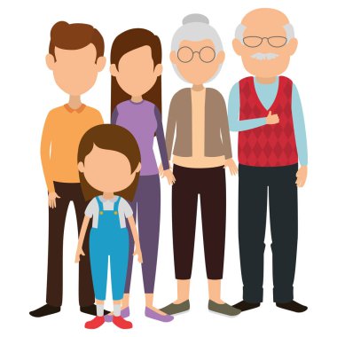 sevimli aile üyeleri karakter grubu