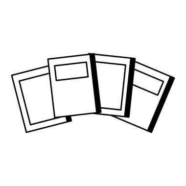 İzole edilmiş kitap yığını