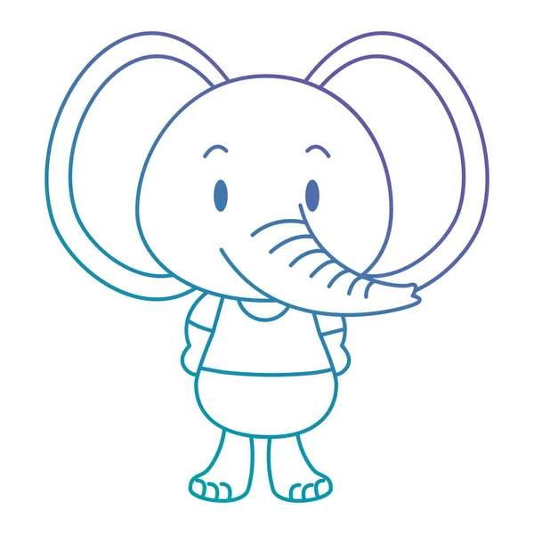 Lindo y adorable personaje de elefante — Vector de stock