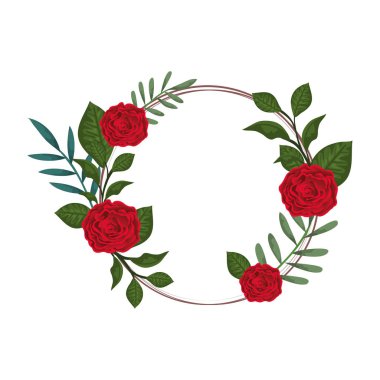 dairesel gül dekorasyon simgesi