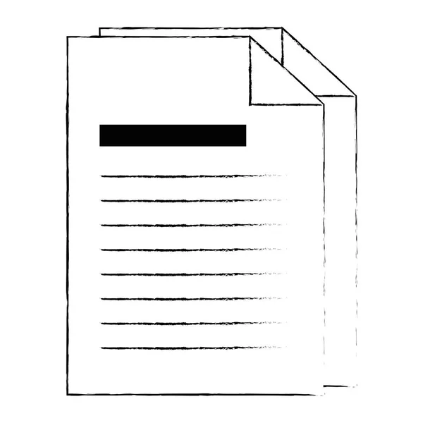 Documentos papel aislado icono — Vector de stock