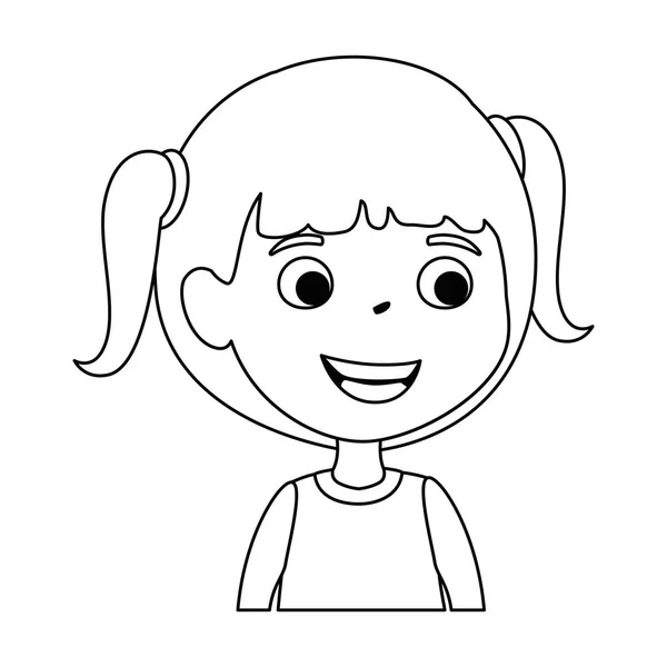 Персонаж дочки маленької дівчинки — стоковий вектор