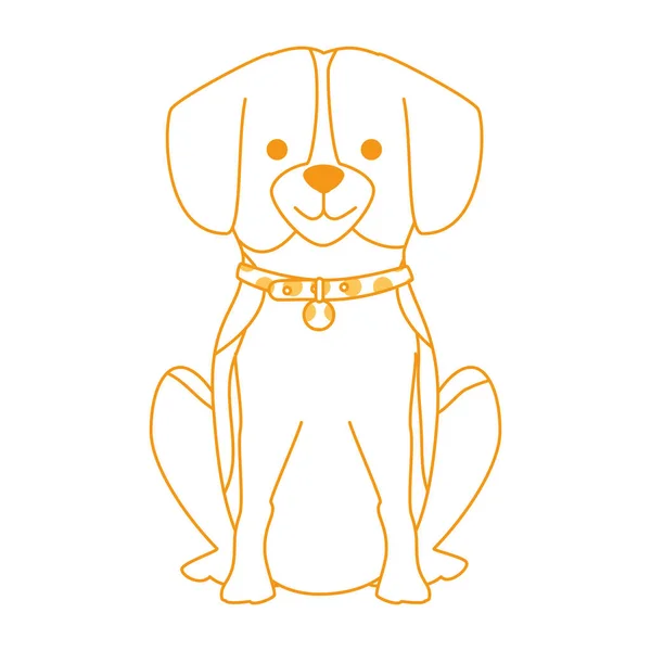 可爱的狗品种字符 — 图库矢量图片