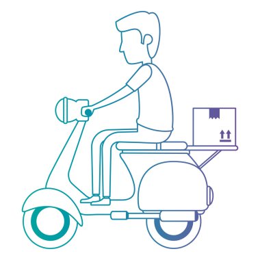 teslimat işçi motosiklet