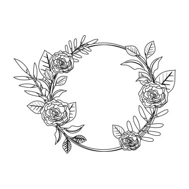 dairesel gül dekorasyon simgesi