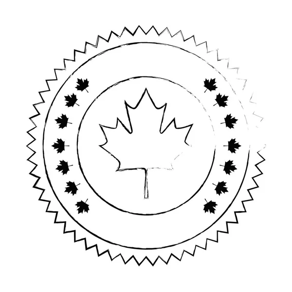 Maple Leaf zegel stempel — Stockvector