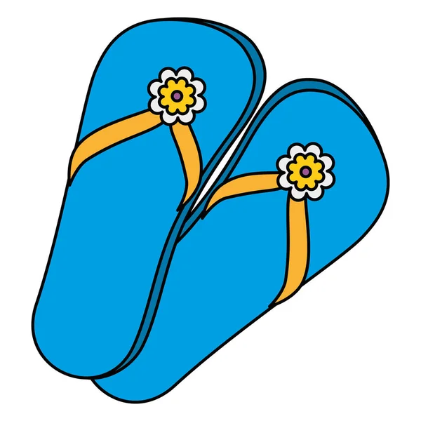 Flip flops ícone isolado — Vetor de Stock