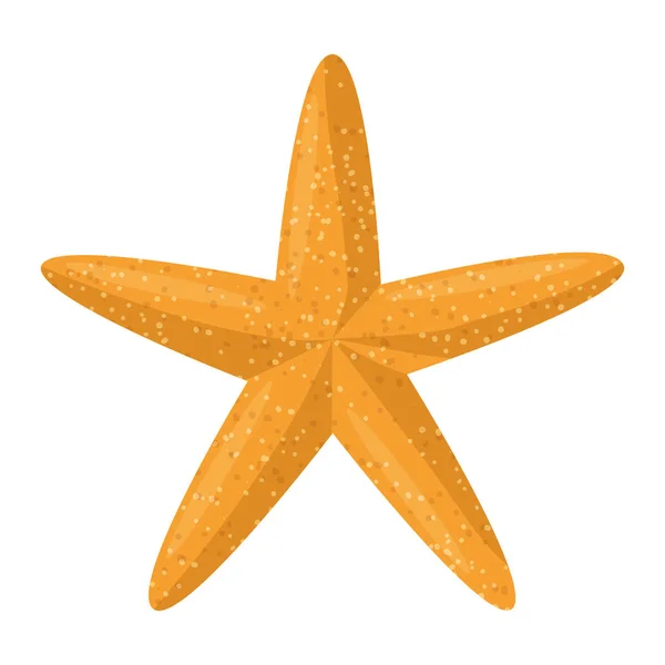 Bintang laut ikon pantai hewan - Stok Vektor