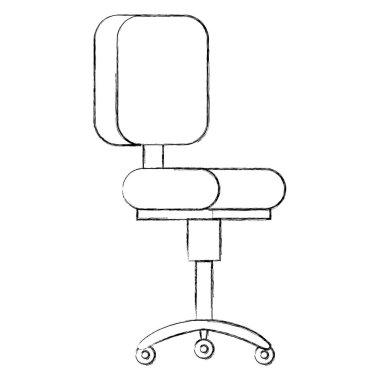 ofis sandalye izole simgesi