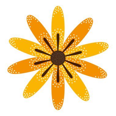 güzel çiçek dekoratif simgesi