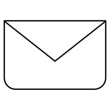 Zarf posta izole simgesi