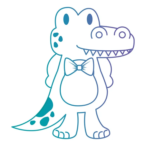 Süße und entzückende Krokodilfigur — Stockvektor