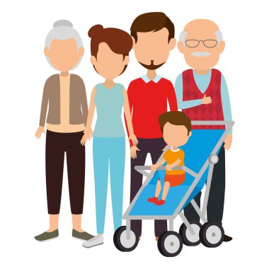 sevimli aile üyeleri karakter grubu