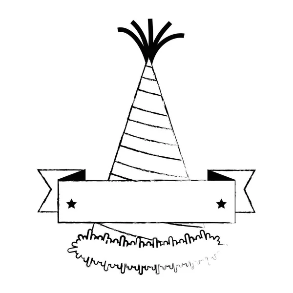 Вечірка капелюх зі стрічкою — стоковий вектор