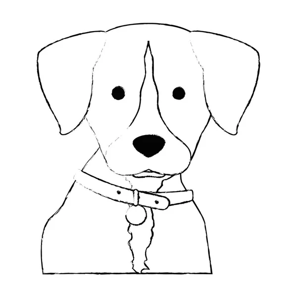 Lindo perro crianza carácter — Vector de stock