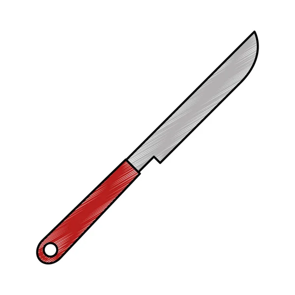 Knife cutlery isolated icon — Stock Vector