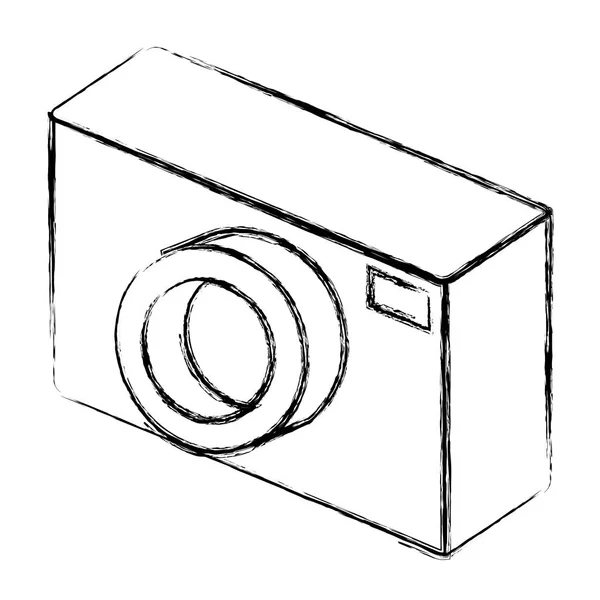 Fotografiska isolerade kameraikonen — Stock vektor