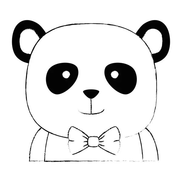 Słodki Miś panda postać — Wektor stockowy