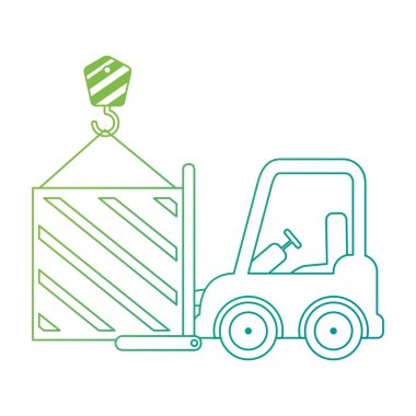 vinç kanca ve forklift ile ahşap kutu